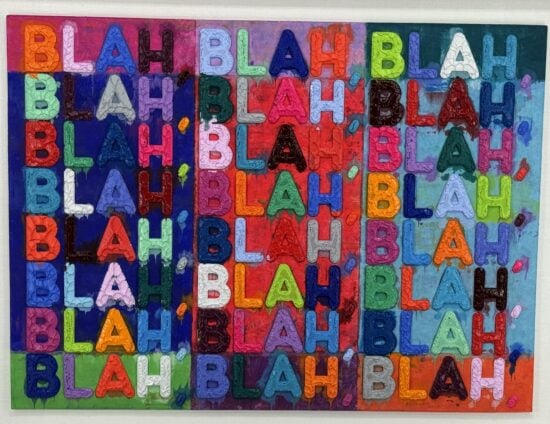 Mel Bochner Monotype, Blah, Blah, Blah, 2024