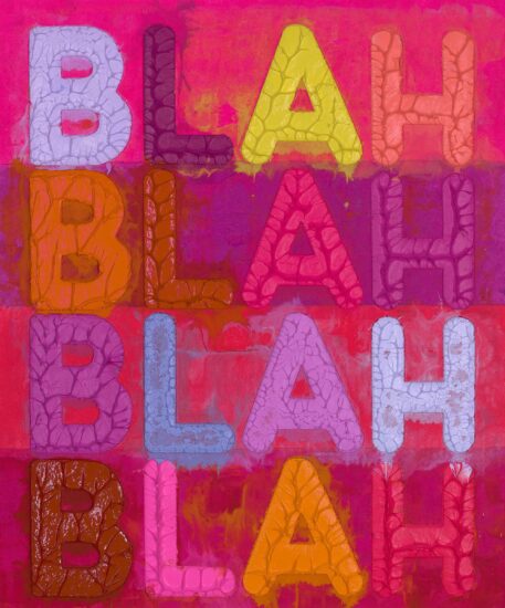 Mel Bochner Monoprint, Blah, Blah, Blah, 2024 Unique