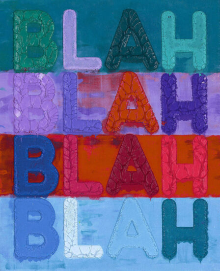 Mel Bochner Monotype, Blah, Blah, Blah, 2024 unique