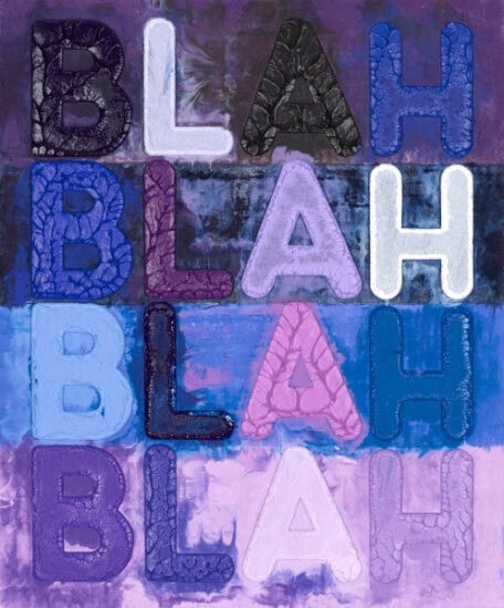 Mel Bochner Monotype, Blah, Blah, Blah, 2024