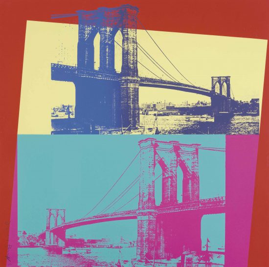 Andy Warhol Screen Print, Brooklyn Bridge, 1983