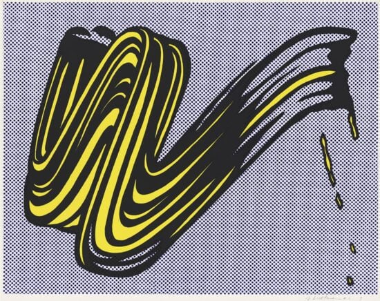 Roy Lichtenstein Screen Print, Brushstroke, 1965
