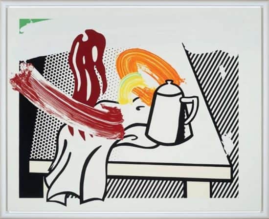 Roy Lichtenstein Screen Print, Brushstroke Still Life with Coffee Pot, 1997