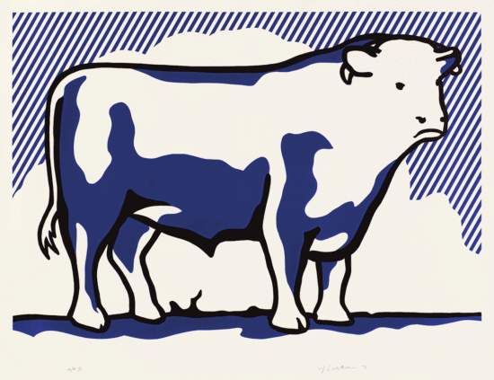 Roy Lichtenstein Lithograph, Bull II, 1973