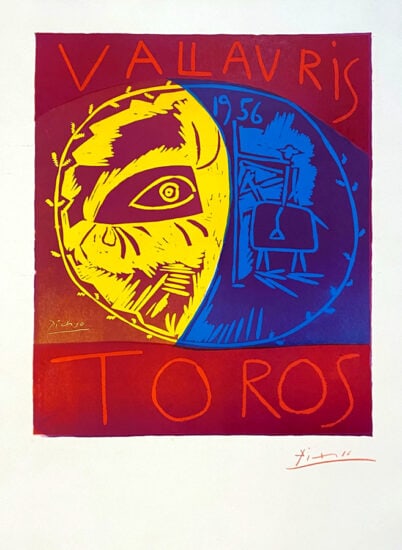 Pablo Picasso Linocut, Bulls in Vallauris, 1956