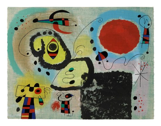 Joan Miró Lithograph, Centennaire pour l'Imprimerie Mourlot (Centenary of the Imprimerie Mourlot), 1953