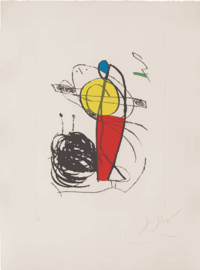 Joan Miró Etching and Aquatint, Chanteur des Rues I (Street Singer I), 1981