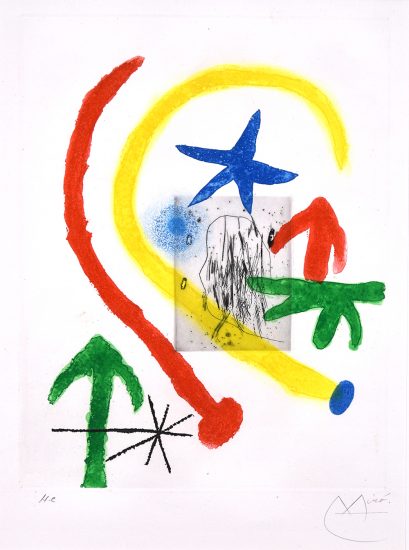 Joan Miró Etching, Chemin de Ronde II (Round Path II), 1966
