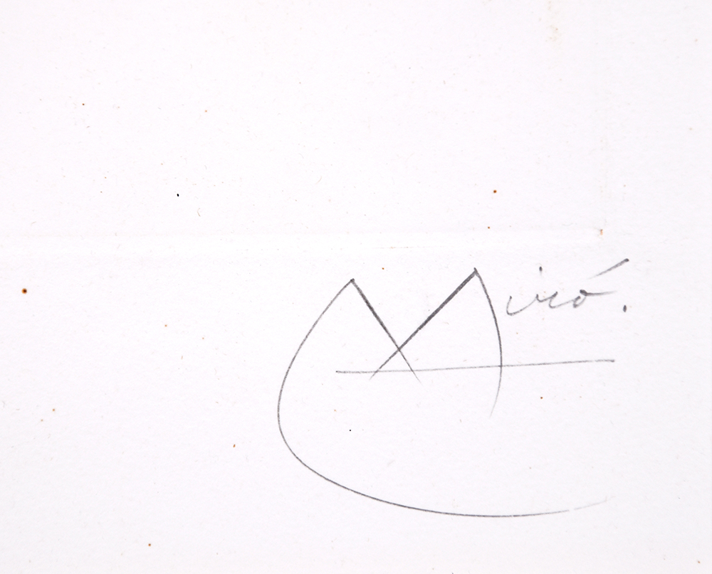 Joan Miró signature, Chemin de Ronde II (Round Path II), 1966