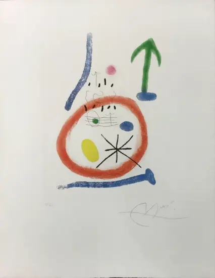 Joan Miró Etching and Aquatint, Chemin de Ronde III (Round Path III), 1966