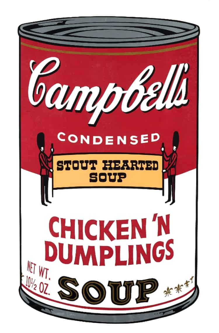 Andy Warhol print, Chicken ‘N Dumplings Soup, Campbell’s Soup II, 1969