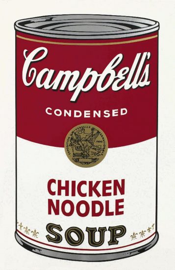 Andy Warhol Screen Print, Chicken Noodle Soup, Campbell’s Soup I