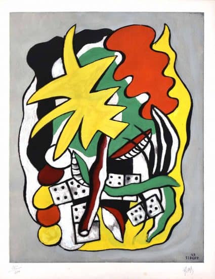 Fernand Léger Lithograph, Composition aux dominos (Composition with Dominoes), 1947