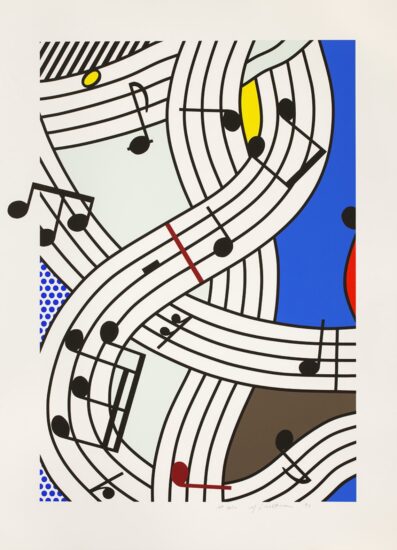 Roy Lichtenstein Lithograph, Composition I, 1996