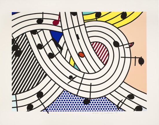 Roy Lichtenstein Lithograph, Composition II, 1996
