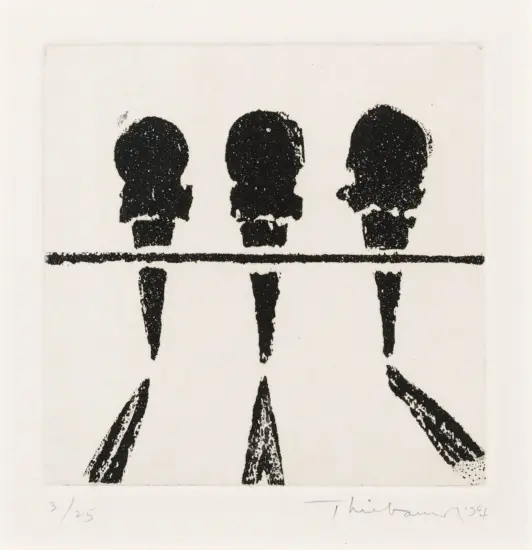 Wayne Thiebaud Lithograph, Cones, 1964