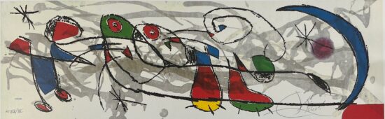 Joan Miró Etching and Aquatint, Plate II from L'Émancipation Définitive de la Queue du Chat (The Final Liberation of the Cat's Tail), 1978 (Copy)