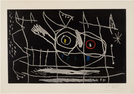 Joan Miró Etching, Couple D'Oiseaux III (Couple of Birds III), 1966