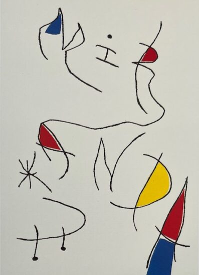 Joan Miró Etching, Cover for "Miranda," from "Miranda" et "La Spirale" Series, 1979