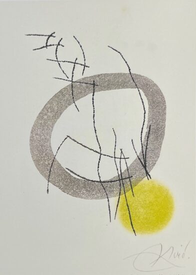 Joan Miró Etching and Aquatint, Plate IV from "Miranda," from "Miranda" et "La Spirale" Series, 1979