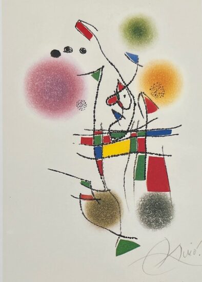 Joan Miró Etching and Aquatint, Plate I from "La Spirale," from "Miranda" et "La Spirale" Series, 1979