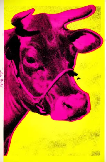 Andy Warhol Screen Print, Cow, 1966