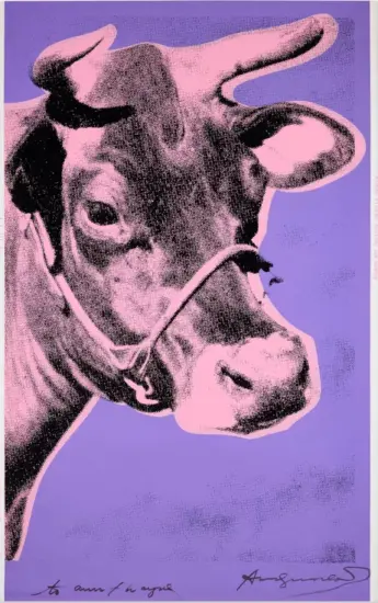 Andy Warhol Screen Print, Cow, 1976