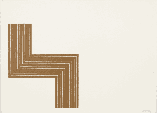 Frank Stella Lithograph, Ophir, from Copper Series, 1970