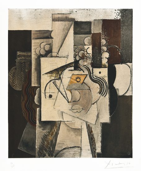 Pablo Picasso Collotype, Cubist Composition, c. 1960