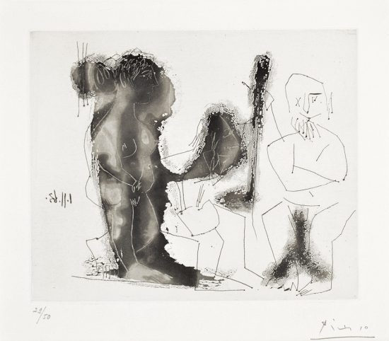 Pablo Picasso Aquatint, Dans l’Atelier (In the workshop), 1963