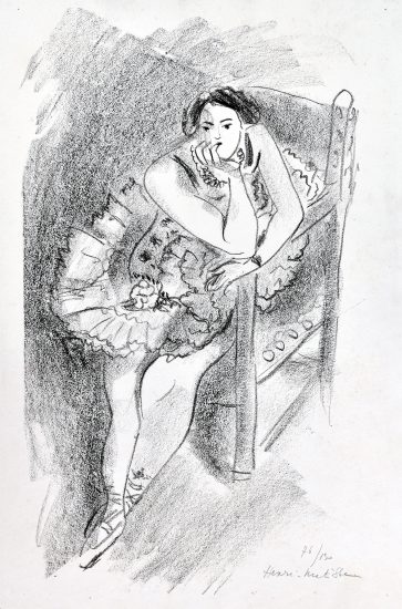 Henri Matisse Lithograph, Danseuse au fauteuil en bois, from Dix Danseuses (Dancer in a Wooden Armchair, from Ten Dancers), 1925-1926