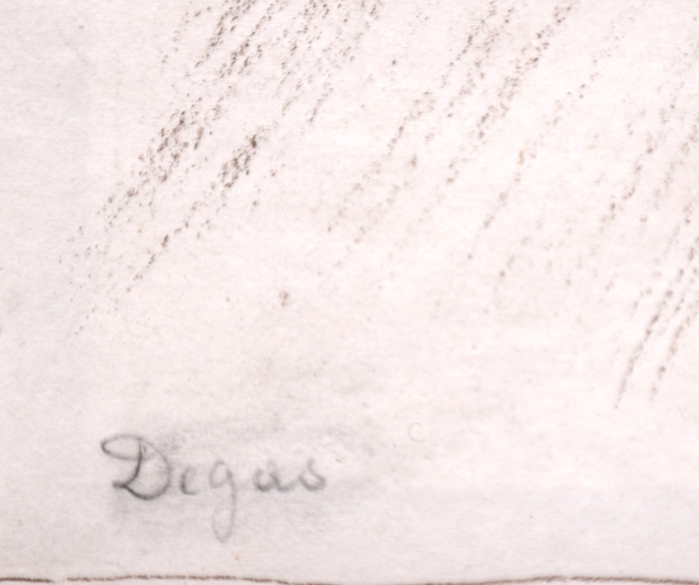 Edgar Degas signature, Danseuse Pres de la Poele (Dancer Near The Stove), c. 1888-89