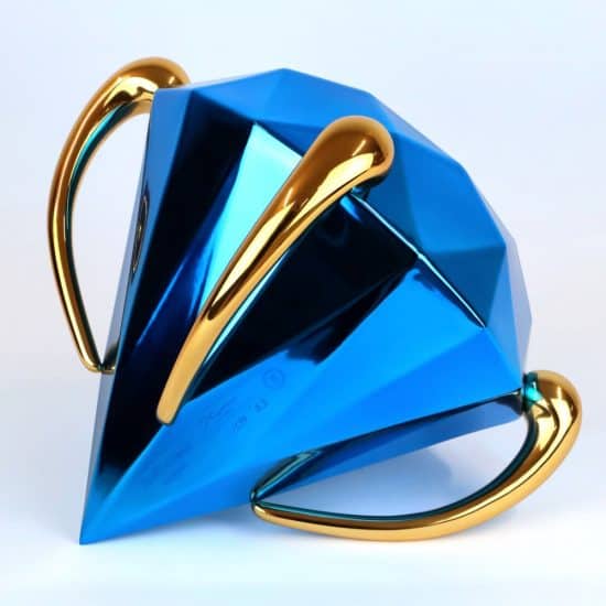 Jeff Koons Sculpture, Diamond (Blue) 2023