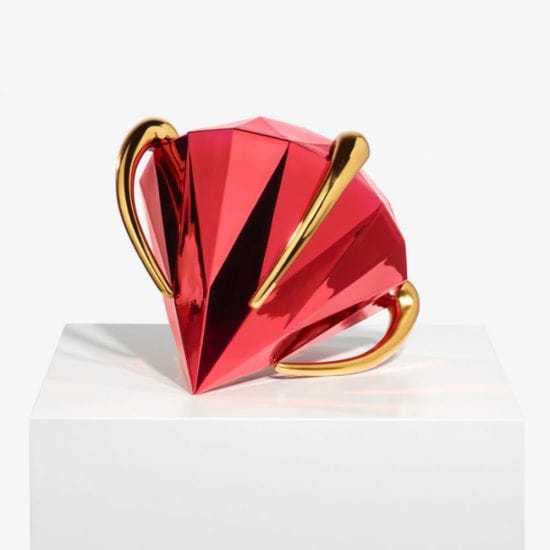 Jeff Koons Sculpture, Diamond (Red), 2020