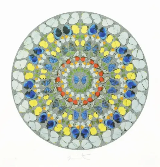 Damien Hirst Screen Print, Diligam Te Domine (diamond dust), 2009