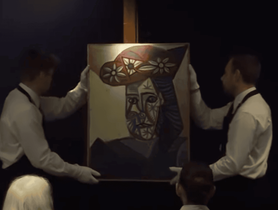 Pablo Picasso Bust of a Woman with a Flowered Hat (Dora Maar) 1943, sold for €24 million at auction.