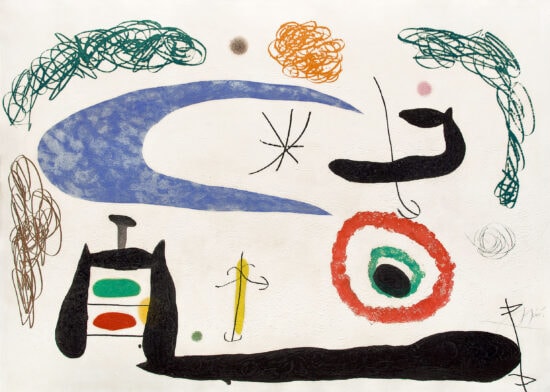 Joan Miró Aquatint, Dormir Sous La Lune (Sleeping under the Moon), 1969