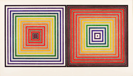 Frank Stella Screen Print, Double Gray Scramble, 1973