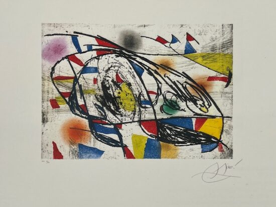 Joan Miró Etching, Enrajolats I (Tiles I), 1979