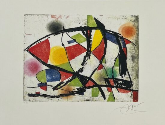Joan Miró Etching, Enrajolats IV (Tiles IV), 1979