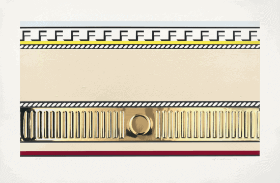 Roy Lichtenstein Screen Print, Entablature I, 1976