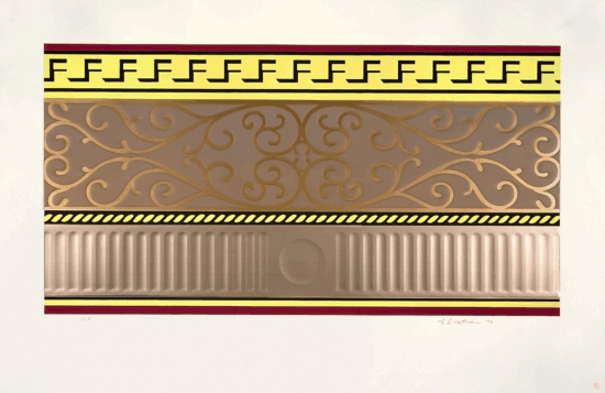 Roy Lichtenstein Screen Print, Entablature II, 1976