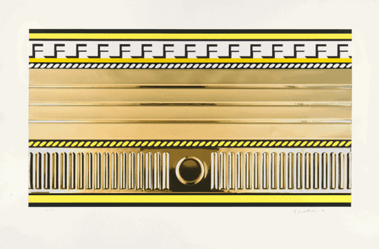Roy Lichtenstein Screen Print, Entablature III, 1976
