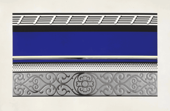 Roy Lichtenstein Screen Print, Entablature V, 1976