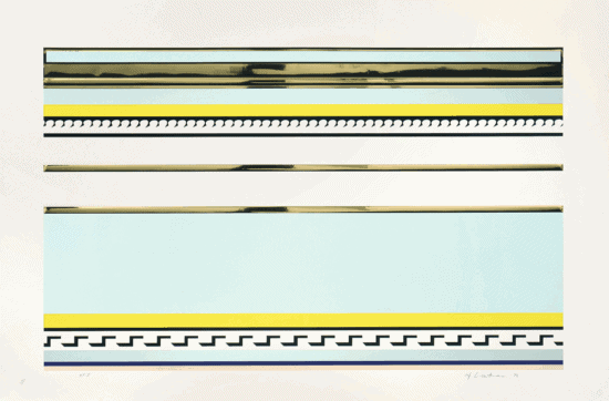 Roy Lichtenstein Screen Print, Entablature VI, 1976