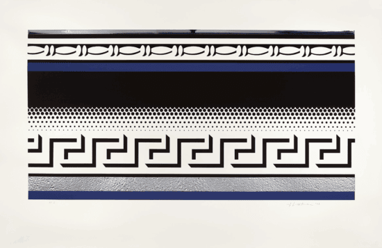 Roy Lichtenstein Screen Print, Entablature VII, 1976