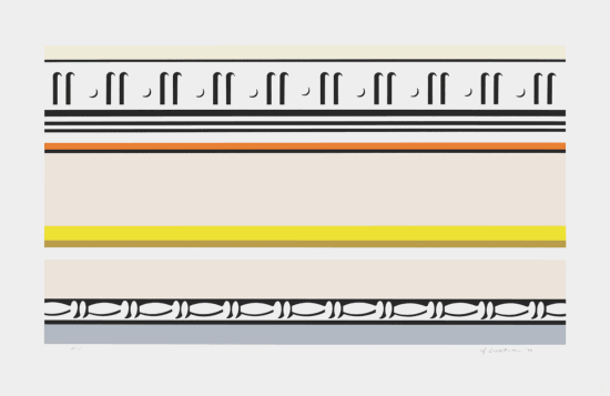 Roy Lichtenstein Screen Print, Entablature VIII, 1976