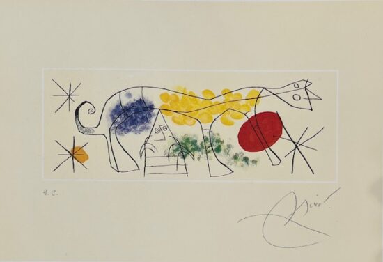 Joan Miró Etching and Aquatint, Erik Satie: Poems and Songs I, 1969
