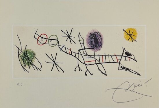 Joan Miró Etching and Aquatint, Erik Satie: Poems and Songs II, 1969