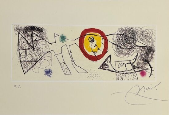 Joan Miró Etching and Aquatint, Erik Satie: Poems and Songs III, 1969